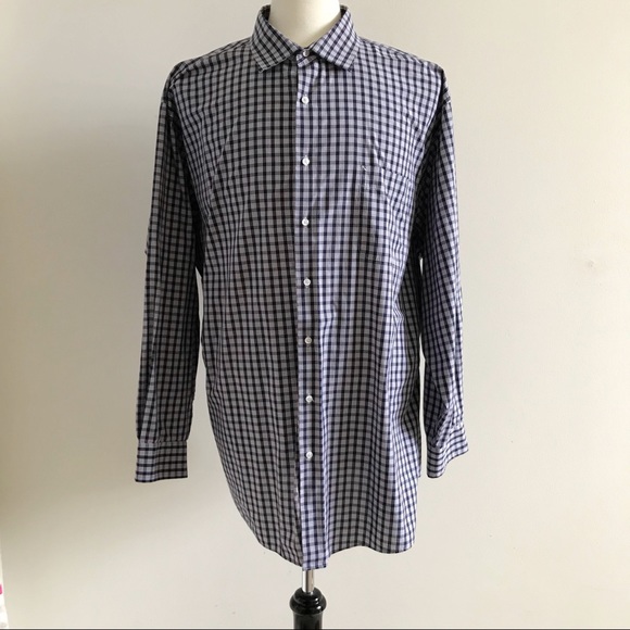 Dockers Other - Dockers button front shirt Blue Plaid XXL 2XL 18